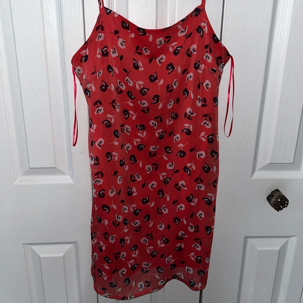 Pink flowery dress